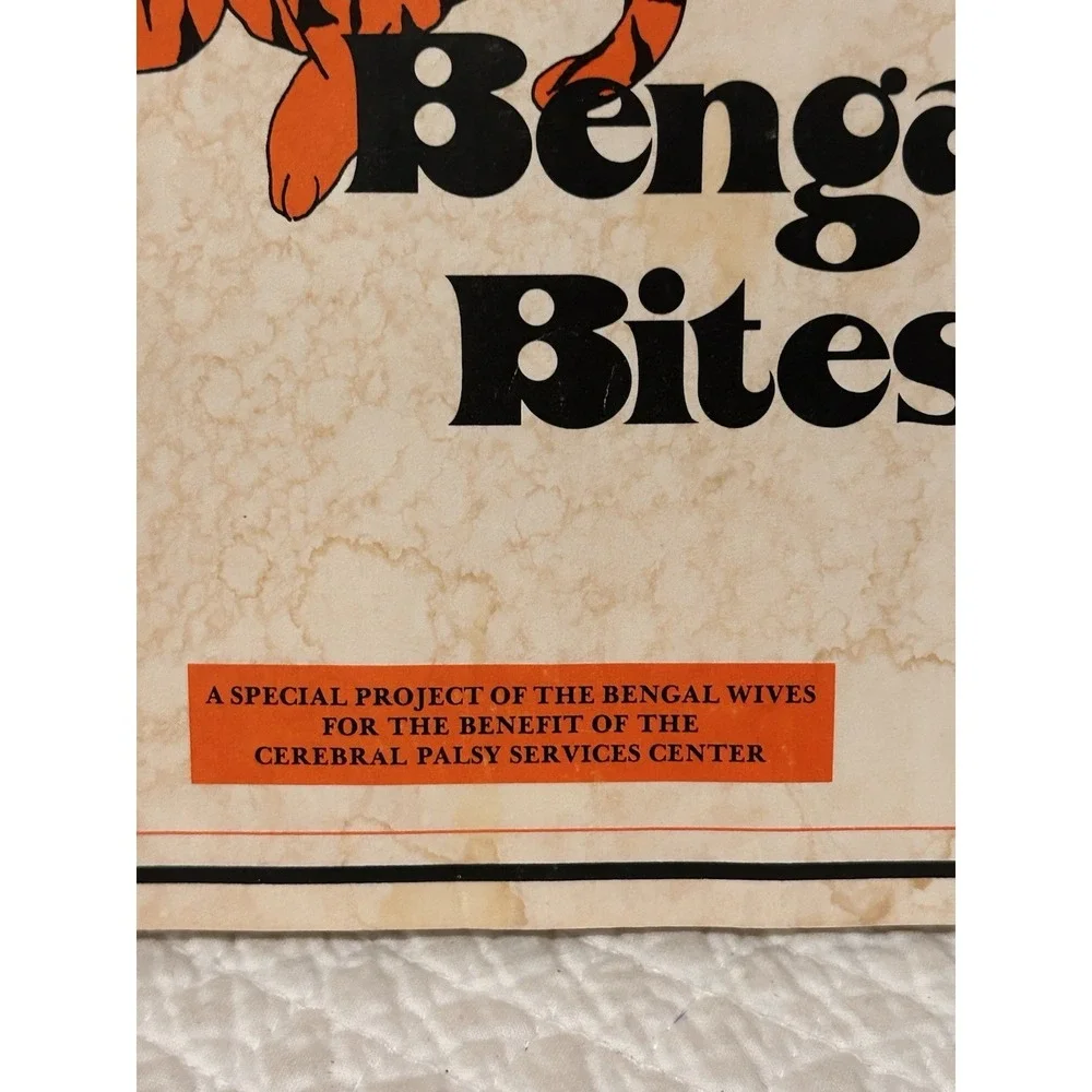 1984 Bengal Bites‎ Cincinnati Bengals Wives' Cookbook Spiral Bound 127 Pages